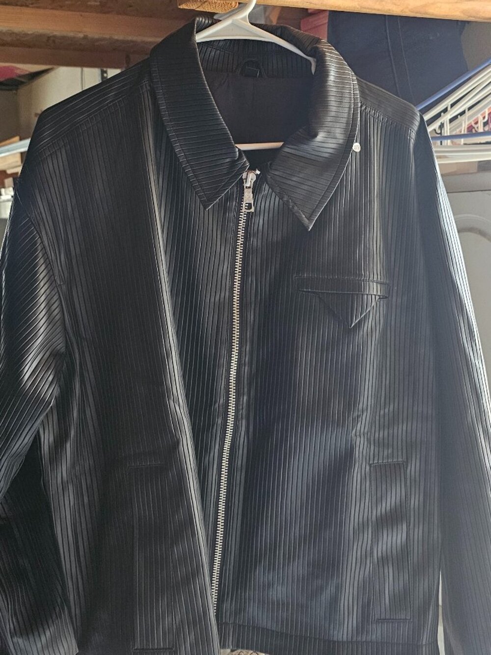 Ananke Black Pleated Full Zip Jacket